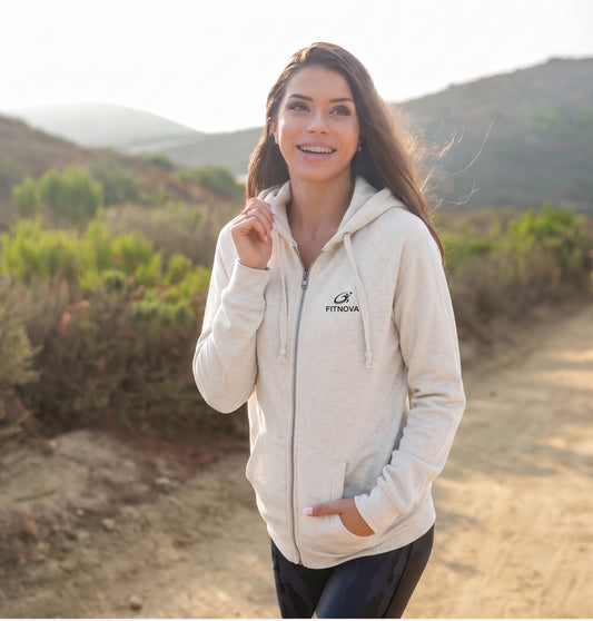 Womens Lightweight Wash Zip Hoodie