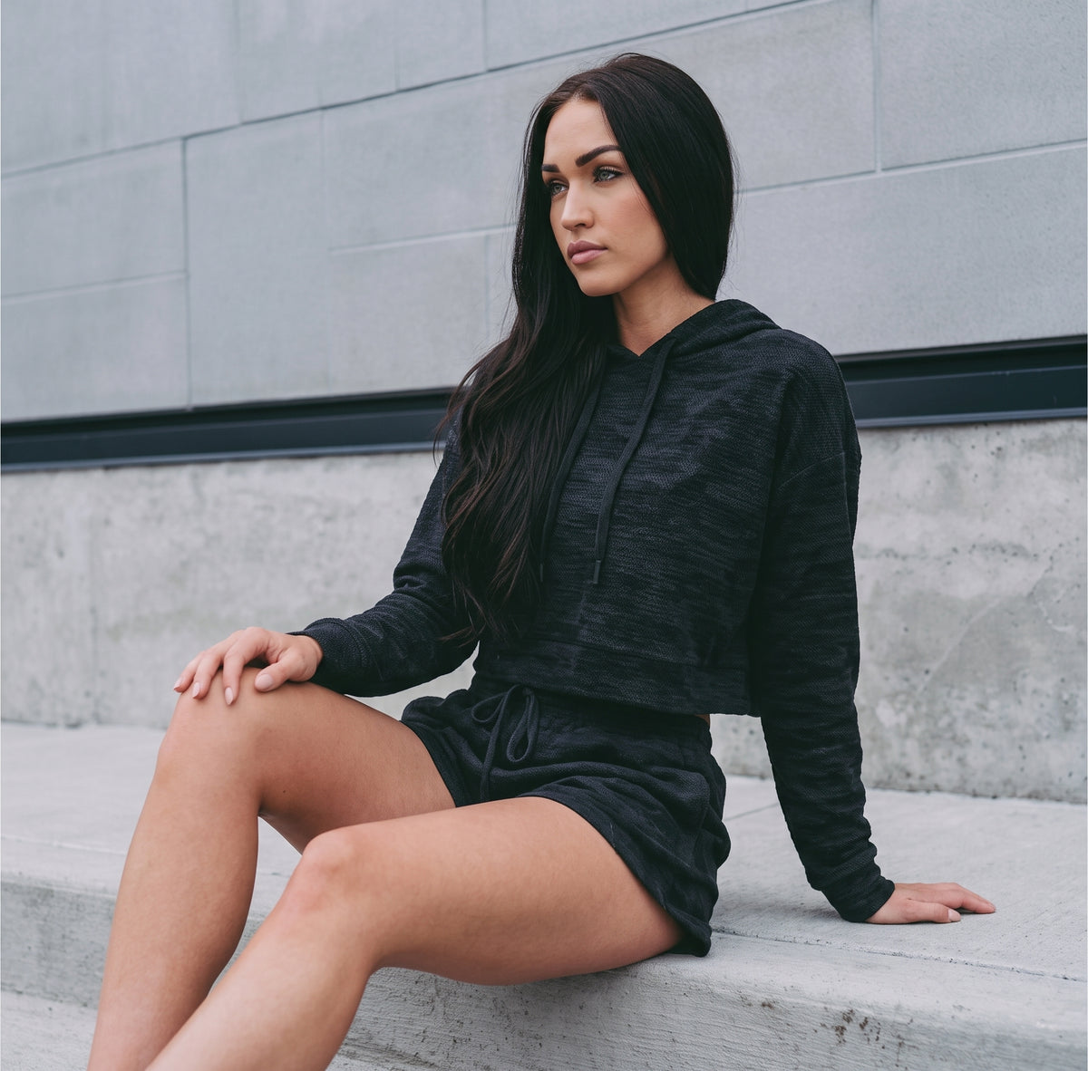 Black Camo Heather Shorts