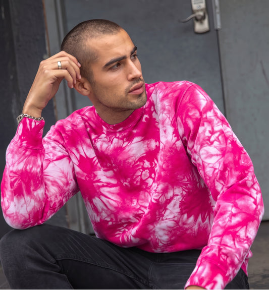Tie Dye Crewneck Sweatshirt – Crystal Washed Unisex