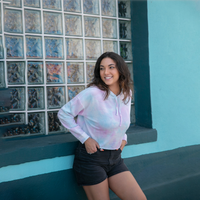 Tie Dye Crop Top Hoodie | Premium Print-On-Demand Streetwear
