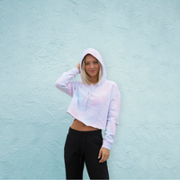 Tie Dye Crop Top Hoodie | Premium Print-On-Demand Streetwear